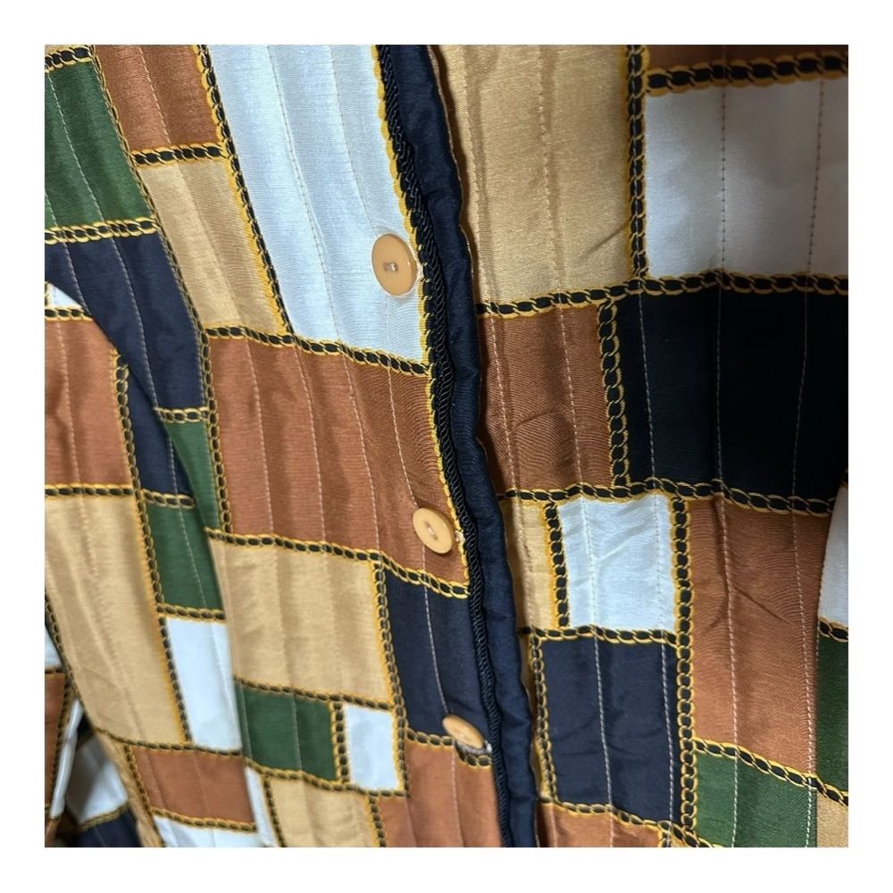 Silkland Women's Size Medium Patchwork Jacket - G… - image 3